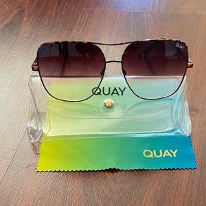 Quay Australia Stop & Stare 58mm Square Sunglasses Tortoise/Brown Fade